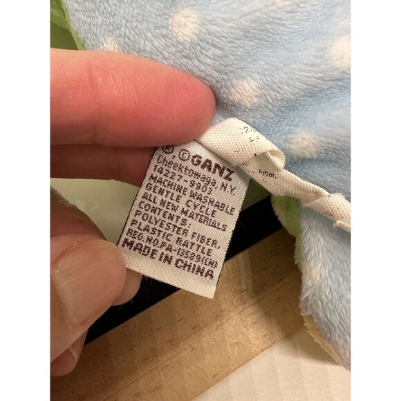 Baby Ganz Snuggles Terry Plush Stuffed Animal Toy Rattles Development Play HTF - Picture 9 of 11